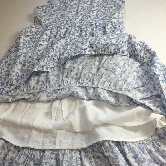 Abercrombie Kids Blue Poplin Tiered Maxi Dress Size 15-16 - Picture 10 of 12